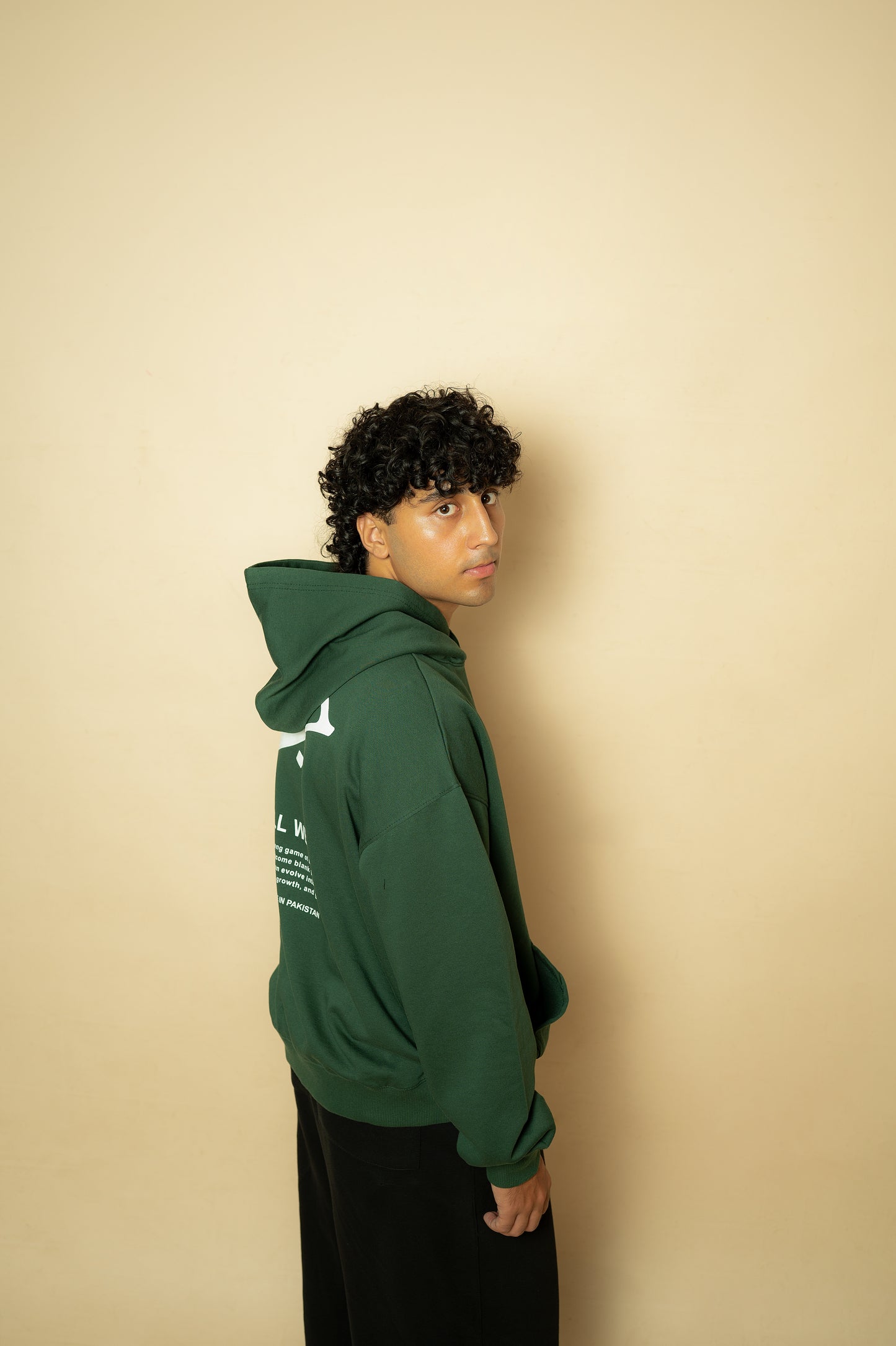 DARK GREEN OVERSIZED HOODIE