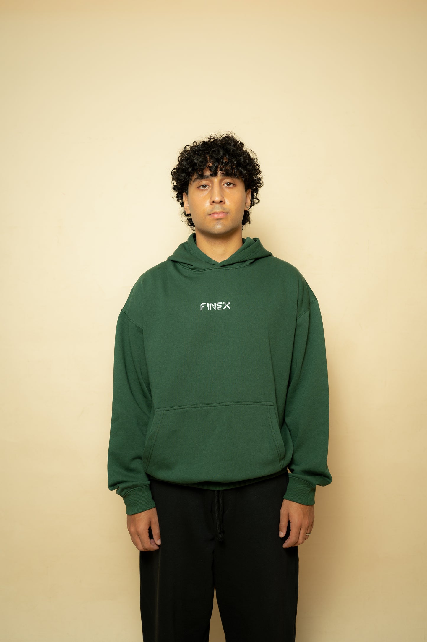 DARK GREEN GRAPHIC HOODIE
