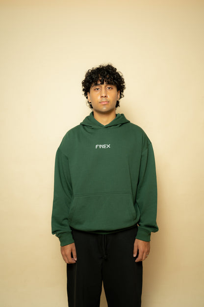DARK GREEN GRAPHIC HOODIE
