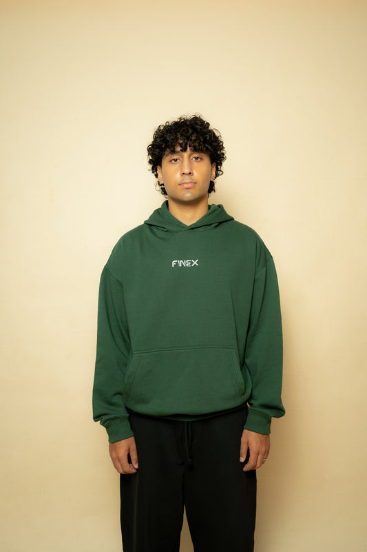 DARK GREEN GRAPHIC HOODIE