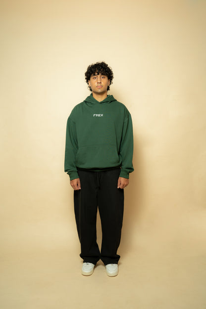 DARK GREEN GRAPHIC HOODIE