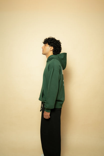 DARK GREEN OVERSIZED HOODIE